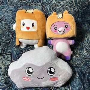 YouTube LankyBox foxy boxy, rocky official three-piece set